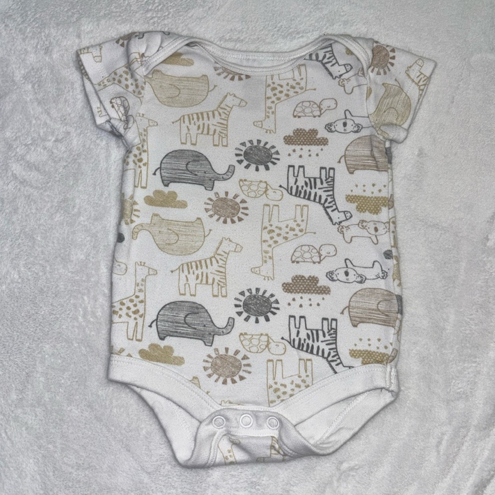 (3 for$10) George Animal Print Baby Onesie bodysuit
